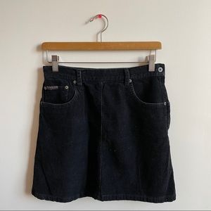 90’s Calvin Klein Corduroy Black Skirt